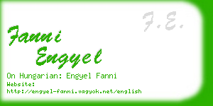 fanni engyel business card